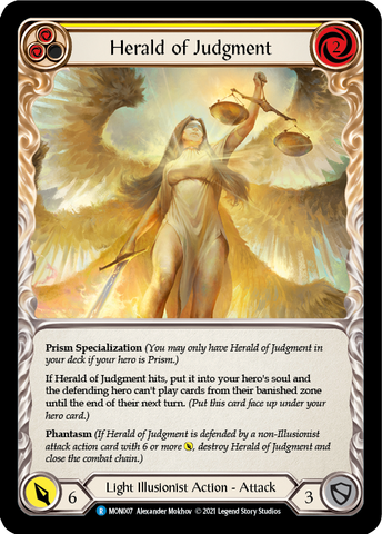 Herald of Judgment [MON007-RF] (Monarch) 1ère édition Rainbow Foil 