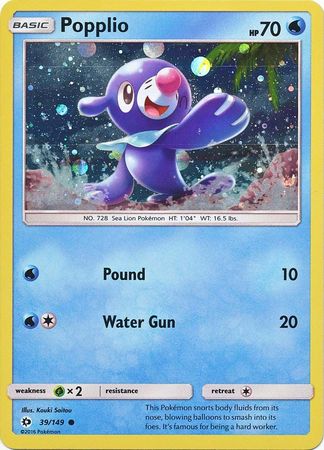 Popplio (39/149) (Cosmos Holo) [Soleil et Lune : Ensemble de base] 