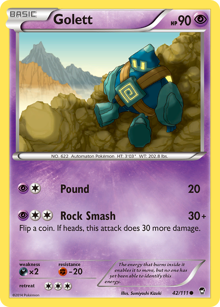 Golett (42/111) [XY : Poings furieux] 