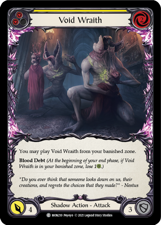 Void Wraith (Jaune) [MON210-RF] (Monarch) 1ère édition Rainbow Foil 