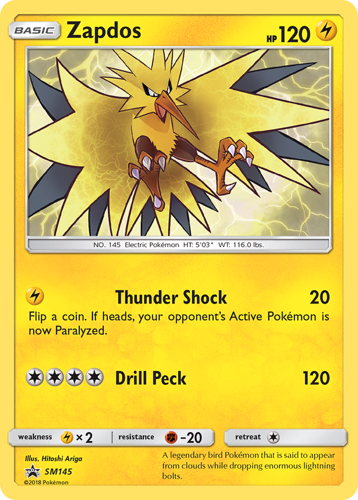 Zapdos (SM145) [Soleil et Lune : Promos Black Star] 