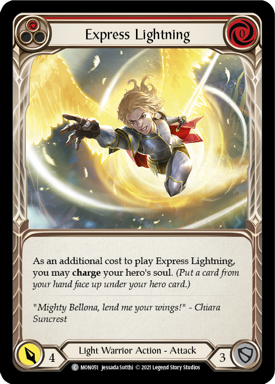 Express Lightning (Rouge) [MON051-RF] (Monarch) 1ère édition Rainbow Foil 