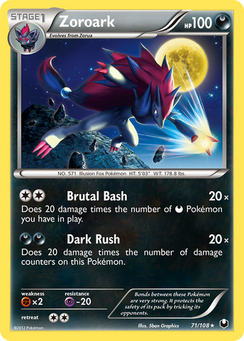 Zoroark (71/108) [Noir et blanc : Explorateurs sombres] 