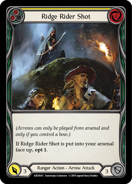 Ridge Rider Shot (Jaune) [ARC064-C] (Arcane Rising) 1ère édition Rainbow Foil 