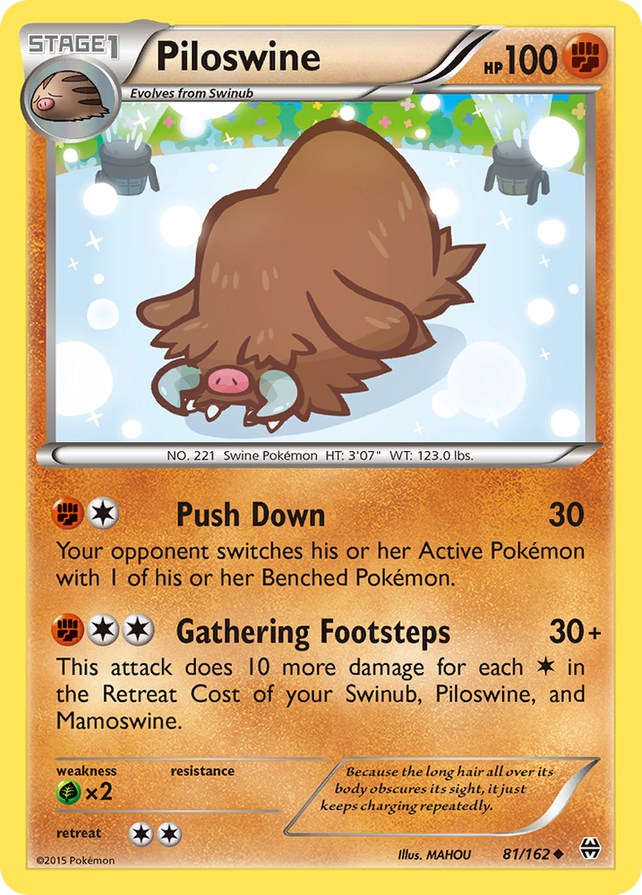 Piloswine (81/162) [XY : PERCÉE] 