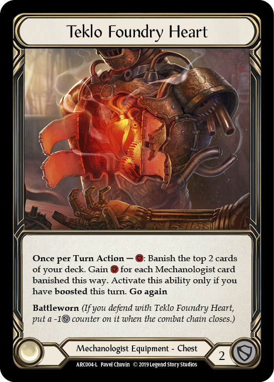 Teklo Foundry Heart [ARC004-L] (Arcane Rising)  1st Edition Cold Foil