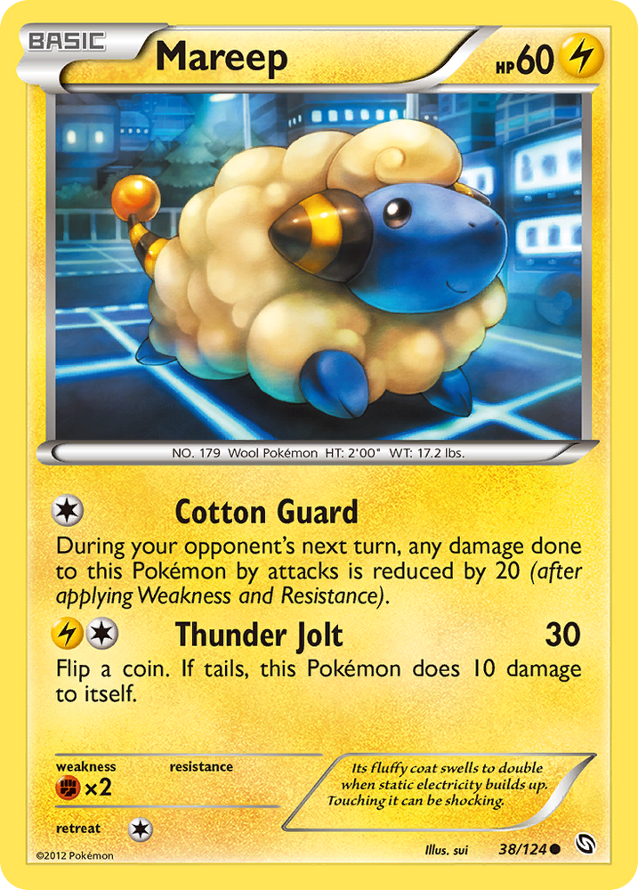 Mareep (38/124) [Noir et Blanc : Dragons Exaltés] 