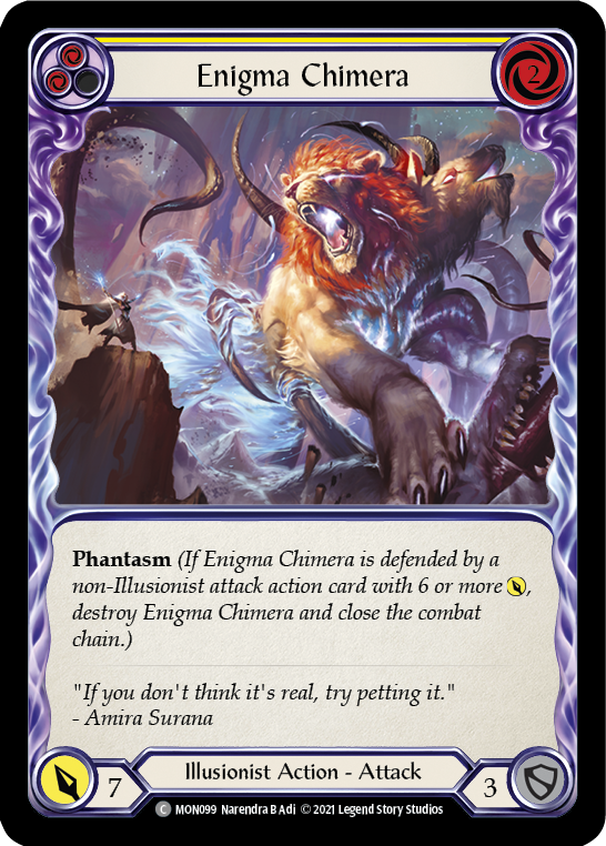 Enigma Chimera (Jaune) [MON099-RF] (Monarch) 1ère édition Rainbow Foil 