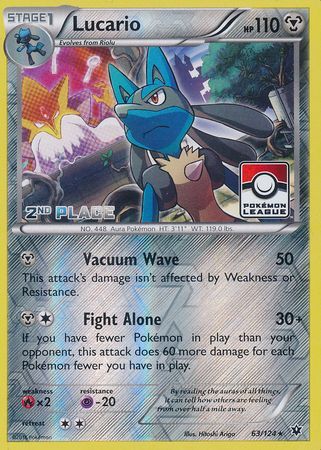 Lucario (63/124) (2e place de la promotion de la Ligue) [XY : Fates Collide] 