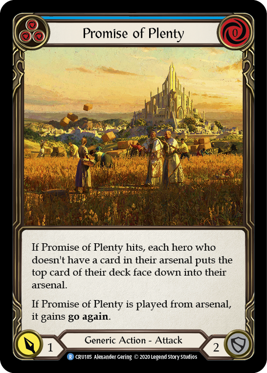 Promesse d'abondance (bleu) [CRU185] (Crucible of War) 1ère édition Rainbow Foil 