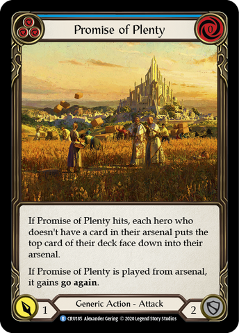 Promesse d'abondance (bleu) [CRU185] (Crucible of War) 1ère édition Rainbow Foil 