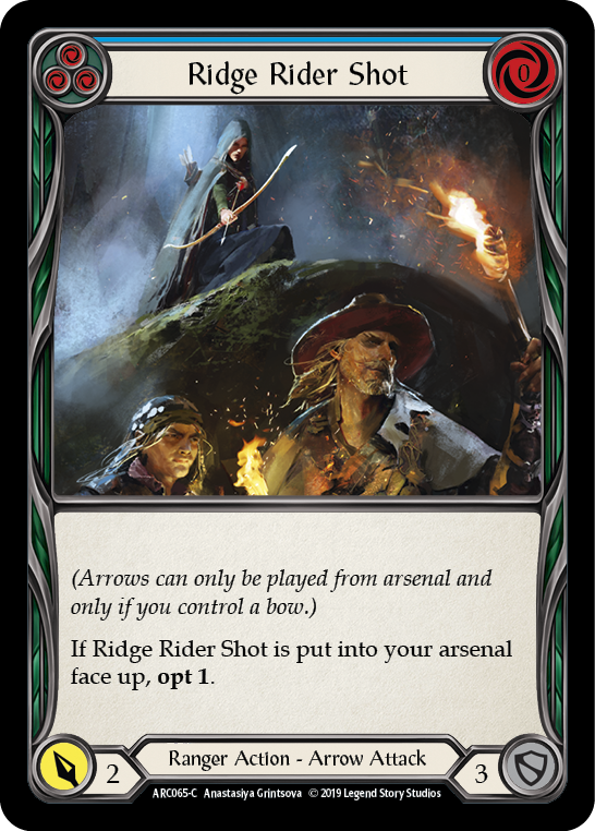 Ridge Rider Shot (Bleu) [ARC065-C] (Arcane Rising) 1ère édition Rainbow Foil 