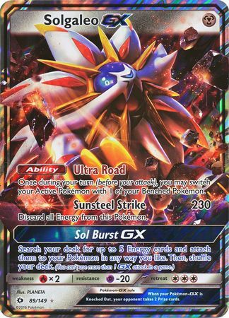 Solgaleo GX (89/149) (Carte Jumbo) [Soleil et Lune : Ensemble de base] 