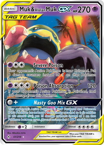 Muk &amp; Alolan Muk GX (61/214) [Soleil et Lune : liens ininterrompus] 