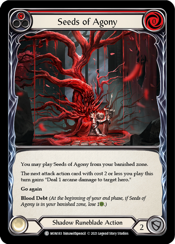 Seeds of Agony (Rouge) [MON183-RF] (Monarch) 1ère édition Rainbow Foil 