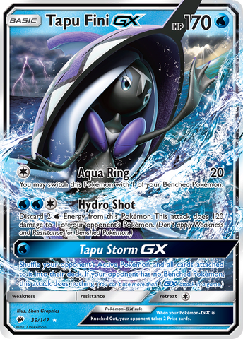 Tapu Fini GX (39/147) [Soleil et Lune : Ombres brûlantes] 