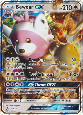 Bewear GX (SM34) (carte Jumbo) [Soleil et Lune : Black Star Promos] 