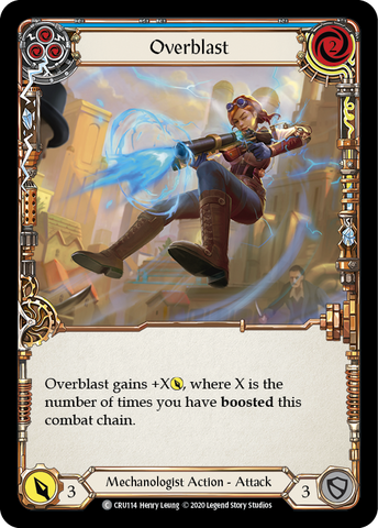 Overblast (Bleu) [CRU114] (Crucible of War) 1ère édition Rainbow Foil 