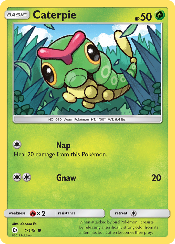 Caterpie (1/149) [Soleil et Lune : ensemble de base] 