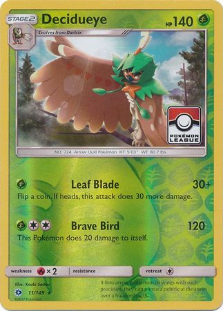 Decidueye (11/149) (Promo de la Ligue) [Soleil et Lune : Ensemble de base] 