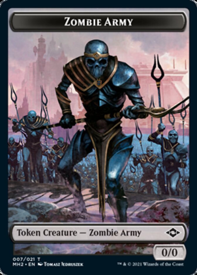 Jeton de l'armée zombie [Jetons Modern Horizons 2] 