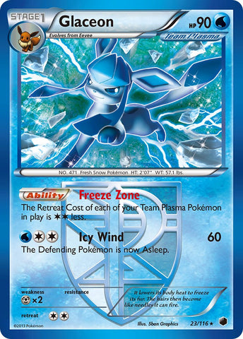 Glaceon (23/116) (Thème Deck exclusif) [Noir et blanc : Plasma Freeze] 