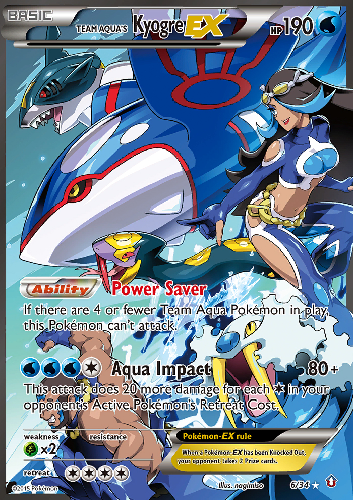 Kyogre EX de Team Aqua (6/34) [XY : Double Crise] 