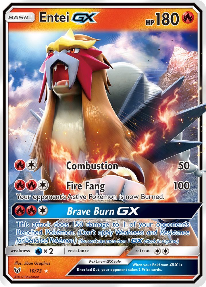 Entei GX (10/73) [Soleil et Lune : Légendes brillantes] 