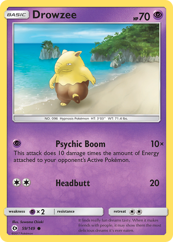 Drowzee (59/149) [Soleil et Lune : ensemble de base] 