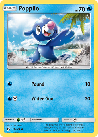 Popplio (39/149) [Soleil et Lune : Ensemble de base] 