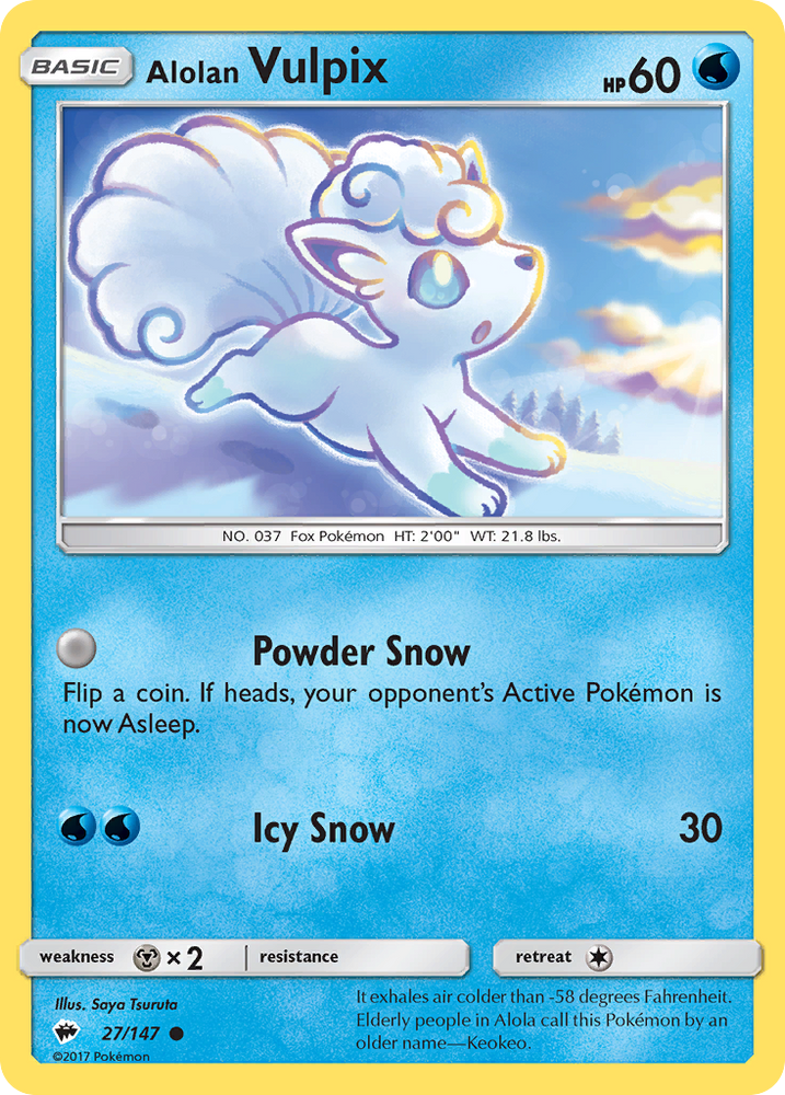 Alolan Vulpix (27/147) [Soleil et Lune : Ombres brûlantes] 