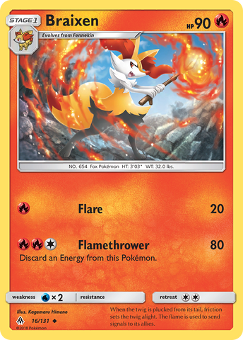 Braixen (16/131) [Soleil et Lune : Lumière interdite] 