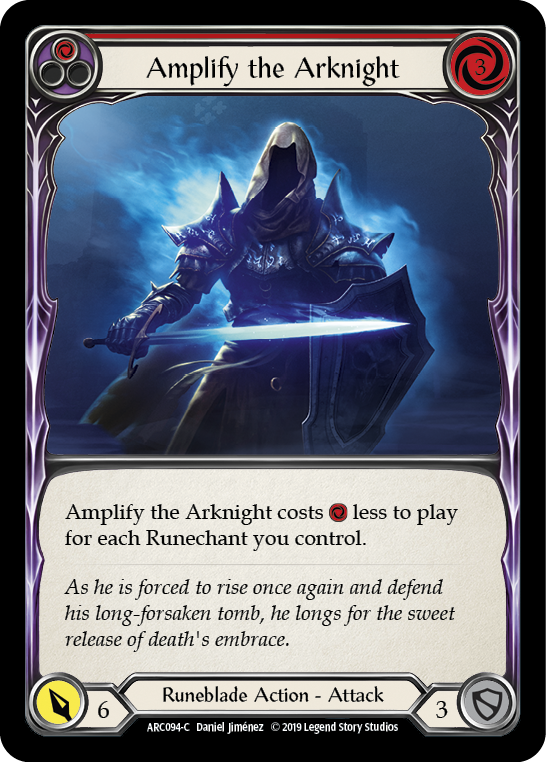 Amplify the Arknight (Rouge) [ARC094-C] (Arcane Rising) 1ère édition Rainbow Foil