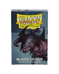 Dragon Shield : pochettes extérieures 100 carats – Noir mat (standard) 