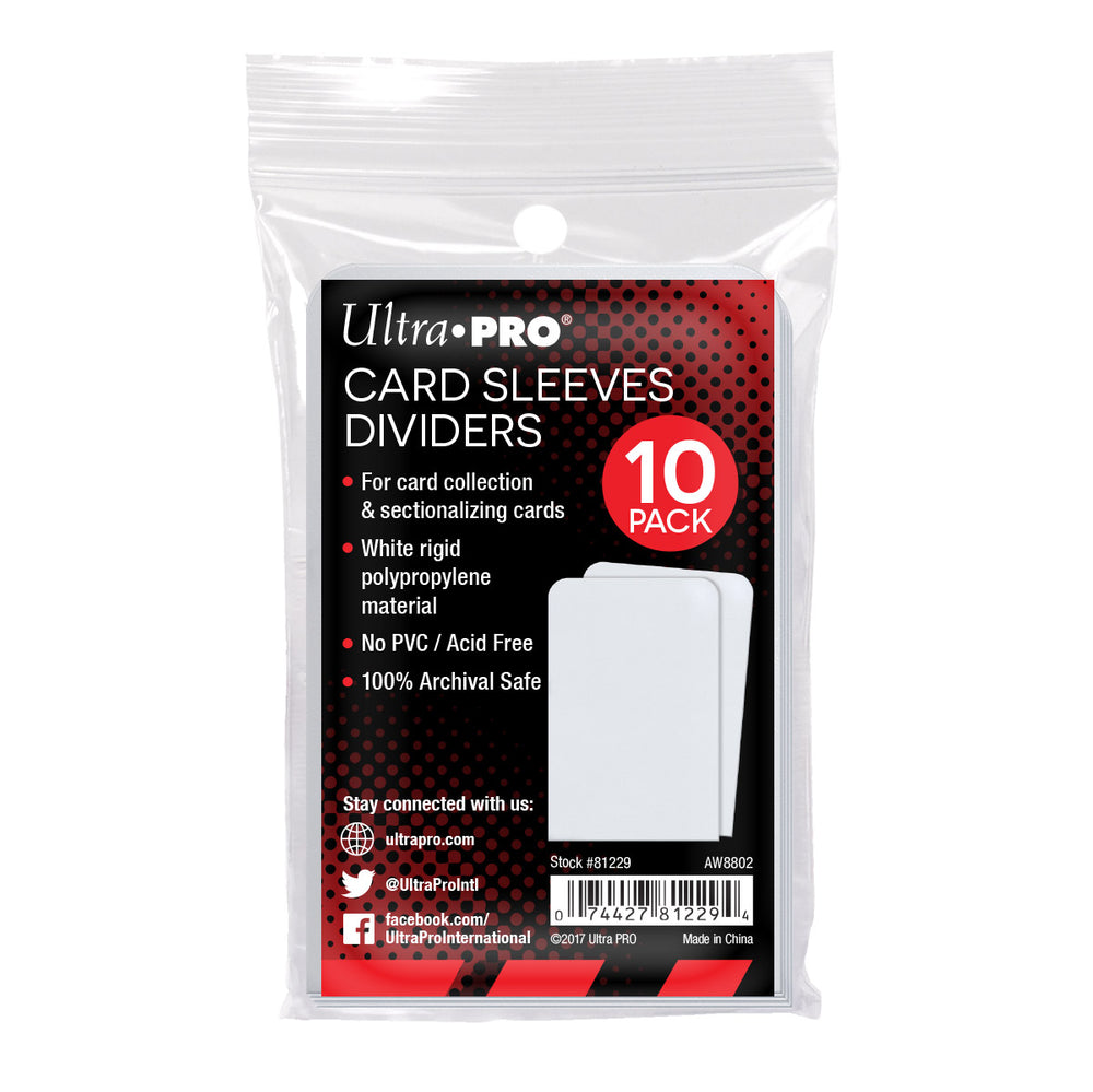 Ultra PRO: Card Dividers Standard - Semi-Rigid (White - 10ct)