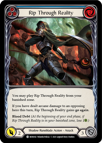 Rip Through Reality (Bleu) [MON182-RF] (Monarch) 1ère édition Rainbow Foil 