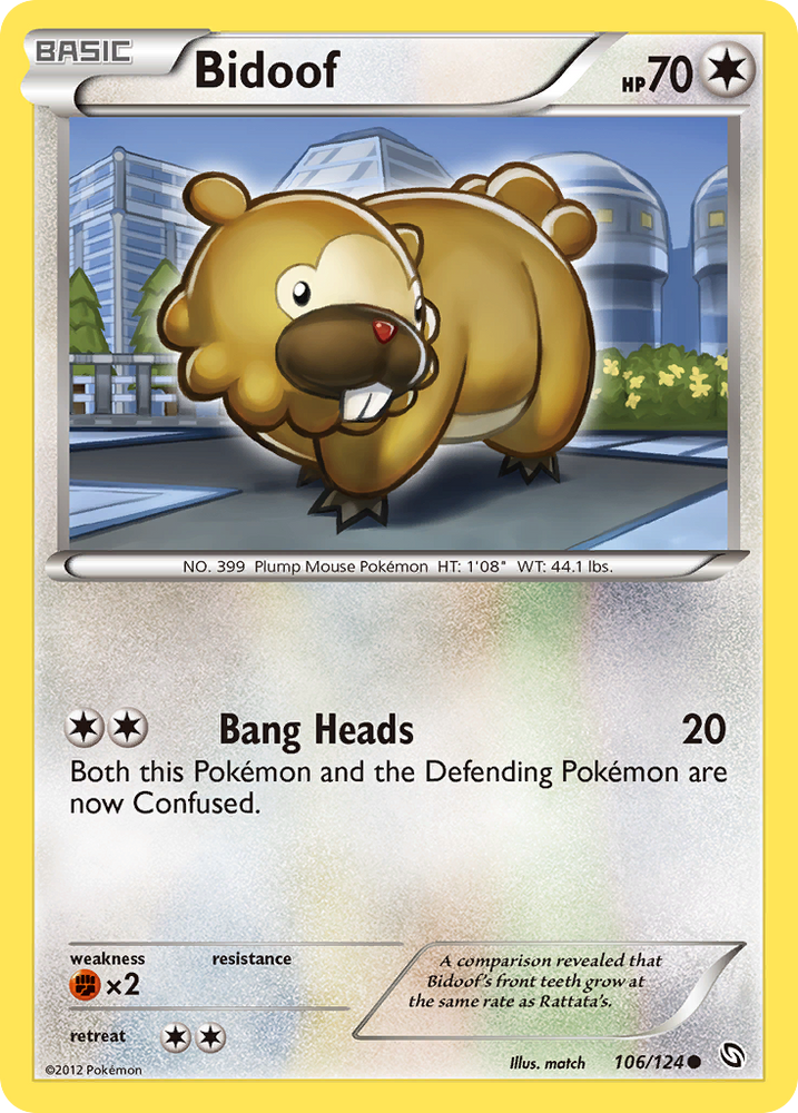 Bidoof (106/124) [Noir et Blanc : Dragons Exaltés] 