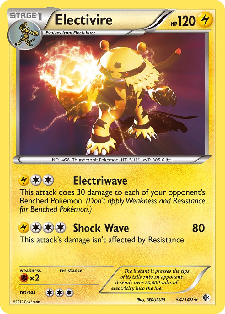 Electivire (54/149) (Thème Deck exclusif) [Noir et blanc : frontières franchies] 