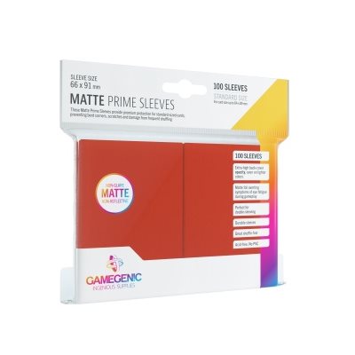 Sleeves: Gamegenic Matte Prime Sleeves: Red (100) [GGS10027ML]