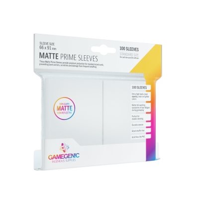 Sleeves: Gamegenic Matte Prime Sleeves: White (100) [GGS10029ML]