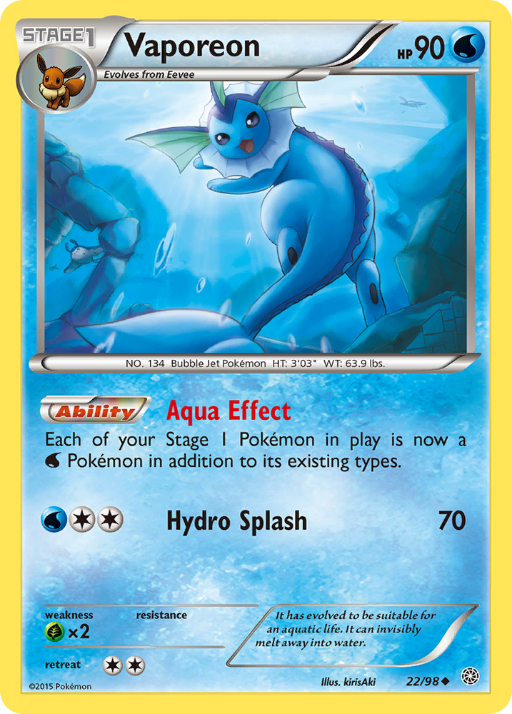 Vaporeon (22/98) [XY : Origines anciennes] 