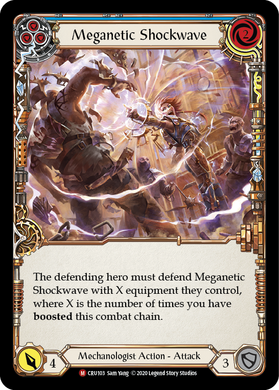 Meganetic Shockwave [CRU103] (Crucible of War) 1ère édition Rainbow Foil 