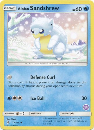 Alolan Sandshrew (19/145) (Deck exclusif #14) [Soleil et Lune : Kit d'entraînement - Alolan Sandslash] 