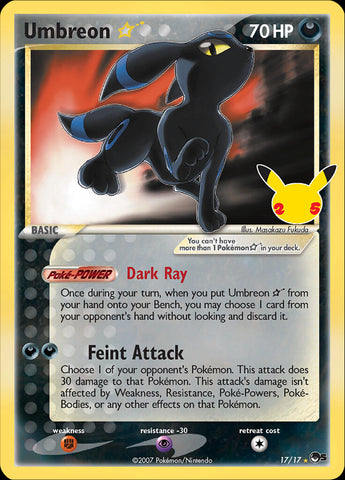 Umbreon (17/17) (Étoile) [Célébrations : 25e anniversaire - Collection Classique] 