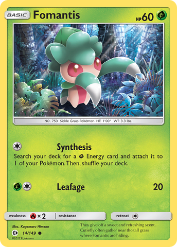 Fomantis (14/149) [Soleil et Lune : Ensemble de base] 