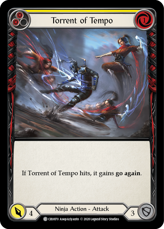 Torrent of Tempo (Jaune) [CRU070] (Crucible of War) 1ère édition Rainbow Foil 