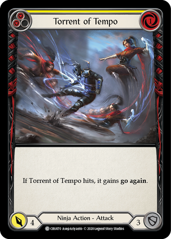 Torrent of Tempo (Jaune) [CRU070] (Crucible of War) 1ère édition Rainbow Foil 