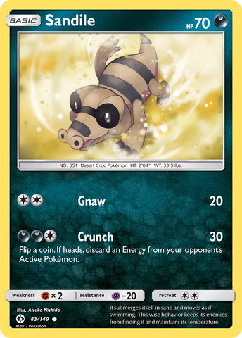 Sandile (83/149) [Soleil et Lune : ensemble de base] 