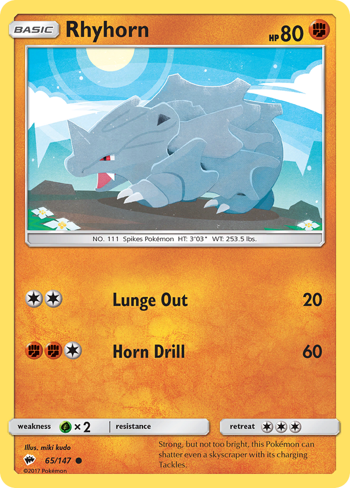 Rhyhorn (65/147) [Soleil et Lune : Ombres brûlantes] 