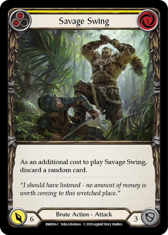 Savage Swing (Jaune) [RNR016-C] (Rhinar Hero Deck) 1ère édition Normal